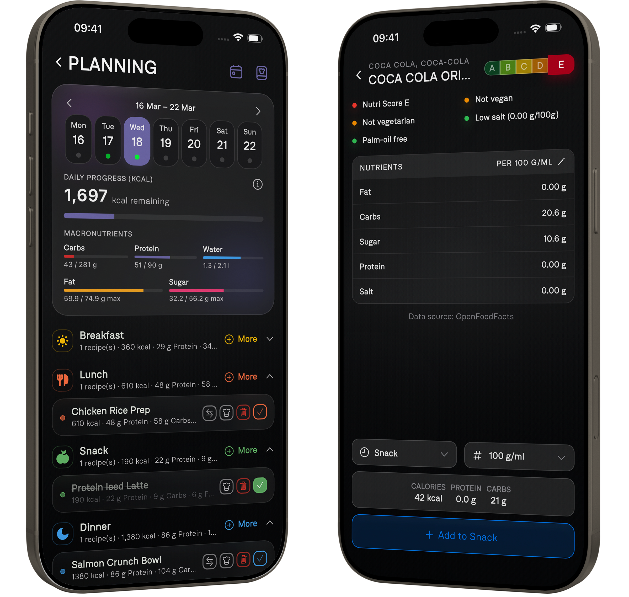Starpolar Nutrition — meal planning, macro tracking, and barcode scanner
