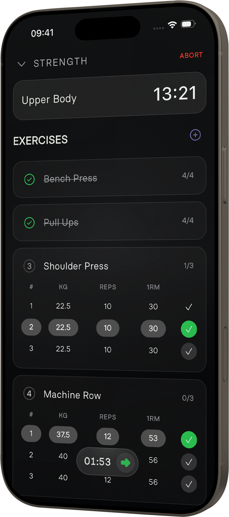 Starpolar Training — workout plan editor and live session runner with progress tracking